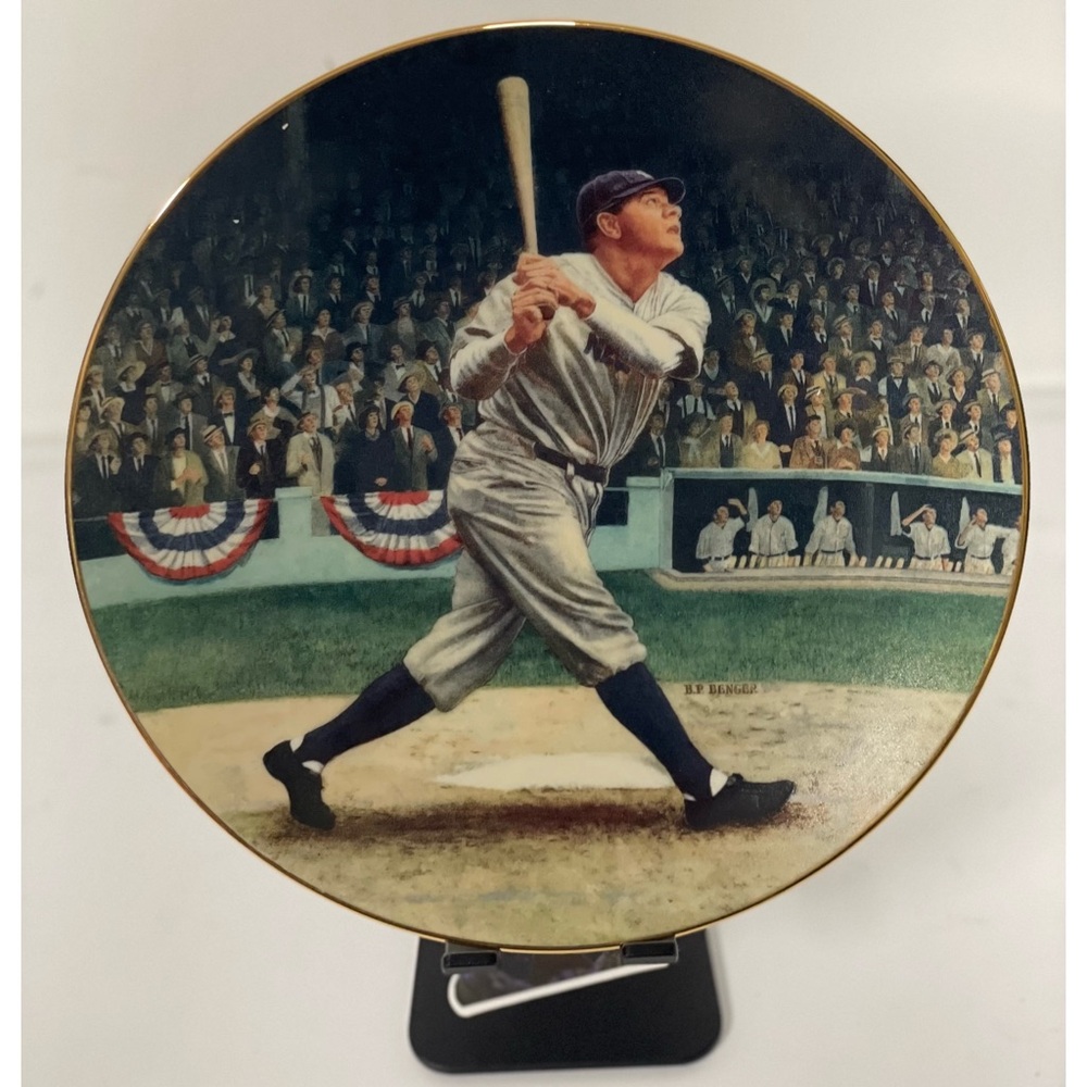 Babe Ruth The Called Shot Legends of Baseball Delphi Collectors Plate COA & Card